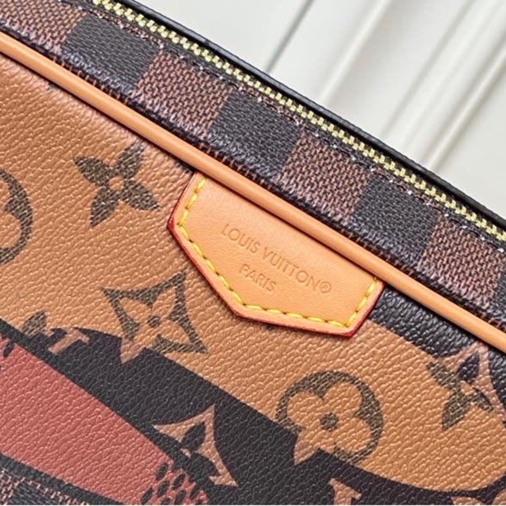 Louis Vuitton Brown Patchwork Monogram Mini Camer… - image 8